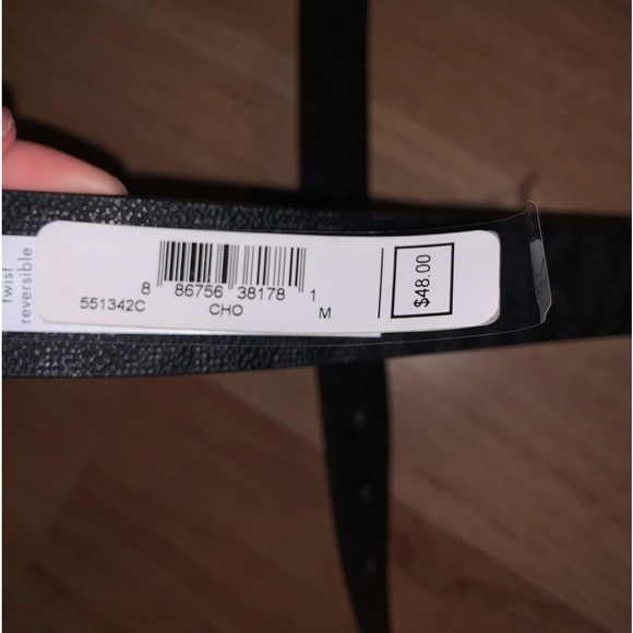 Michael Kors Brown/Gold Monogram logo MK twist reversible belt - Picture 4 of 4